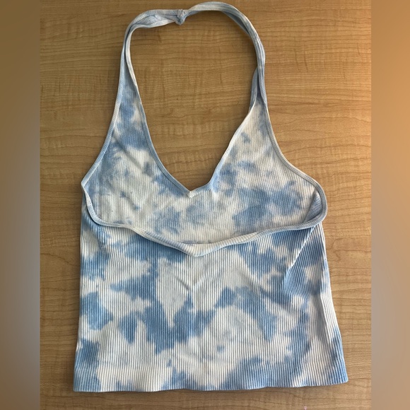 TYE DIE RIBBED HALTERNECK CROP TOP - Picture 2 of 2